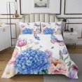 thumbnail image 1 of Erosebridal Vintage Flower Coverlet Set Queen, Blue Bedding Set, Rustic Butterfly Decor 3 Pieces, 1 of 5