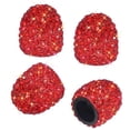 thumbnail image 1 of Valve Stem Caps, 4 Pack Handmade Crystal Rhinestone Universal Car Tire Valve Caps Chrome,Attractive Dustproof Bling Car Accessories(Red), 1 of 7