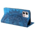 thumbnail image 2 of SaniMore for Motorola Moto G Stylus 5G 2023 Case, PU Leather Embosed Mandala Flower Wallet Protective Phone Cover Card Slots Pocket Purse Women Men Kickstand Vintage Shockproof Anti-fall Shell, Blue, 2 of 8