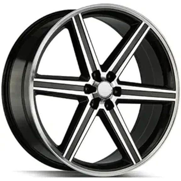 Strada OE Replica Iroc Gloss Black Machined - 22X9.5-5x127 Bolt Pattern, 13mm Offset