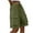 Army Green, variant on ShomPort Cotton Baggy Shorts for Women Summer Casual Drawstring Elastic Waist Cargo Shorts with Pockets
