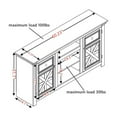 thumbnail image 6 of Sesslife Farmhouse TV Stand with Adjustable Shelves and 2 Storage Cabinets for 65 inch TVs, Rustic Entertainment Center with Double Barn Doors, TV Media Console Table with Double Rustic Doors, Gray, 6 of 9