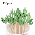 thumbnail image 5 of Cocktail Picks Handmade Bamboo Toothpicks 100Pcs 5.1in Green Cacti, 5 of 6