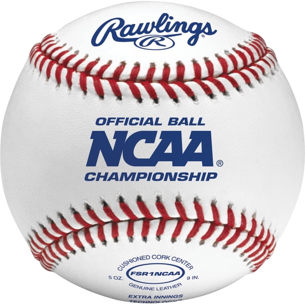 Pelotas de Béisbol Rawlings FSR1NCAA Costura Plana NCAA Paquete de 12