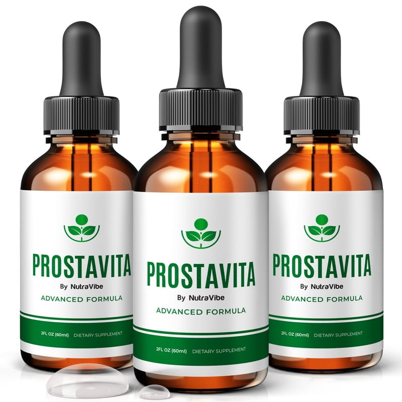 (3 Pack) Prostavita Drops - Official Prostavita Liquid For Prostate Heath, All Natural Formula To Support Control, Energy & Overall Well-Being, Review (90 Servings)