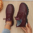 thumbnail image 5 of EKVAHL Orthopedic Walking Shoes for Women, Wide Width Lace‑Up Sneakers, Durable Synthetic Upper Daily Casual Tennis Shoes Red, 5 of 5
