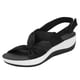 thumbnail image 2 of FLhrweasw Sandalias Plataforma Baja Con Lazo para Mujer Antideslizantes para Playa Verano (negro 39), 2 of 9