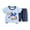 Blue, variant on Fengyings Toddler Girls Boys Summer Cute Set Printed T-Shirt Top and Elastic Waist Shorts Set with Side Pockets Pajamas Loungewear Leisure Suit