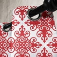 thumbnail image 3 of Ambesonne Valentine's Day Grommet Curtain, Western Scroll Art, 50" x 120", White Red, 3 of 6