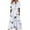 #10-White, variant on Pntutb Women's Summer Print Causal V-Neck Button Short Sleeve Vacation Pockets Dress