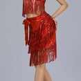 thumbnail image 5 of Bovxnpu Women Skirt Sparkly Sequin Fringe Skirt Tassel Shorts Belly Dance Skirts Festival Outfits for Women Beach Vacation Summer Outfits, 5 of 9