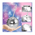 thumbnail image 3 of Vaso Esfera Bola Disco Ball Popote 600ml Fiesta Copa Espejo Lab.G, Plateado, 3 of 5