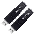 thumbnail image 1 of Unidades flash USB SamData de 64 GB x 2 con luz LED negra, 1 of 4