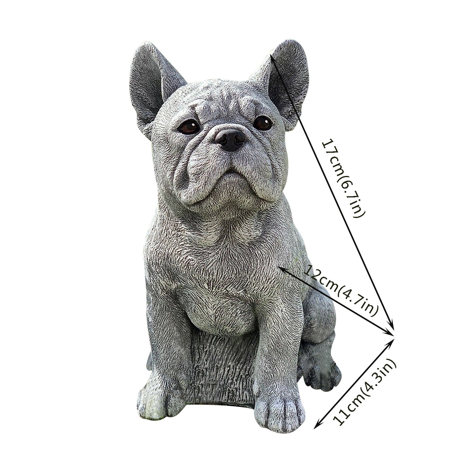 Dog Statue, French Bulldog Statue Garden Animal Sculpture For Garden Decoration Outdoor Lawn Gnome Yard Art