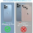 thumbnail image 6 of Hidden Series Designed for iPhone 13 Pro Case 5G, [Heat Dissipation] [No Fall-Off Kickstand] 360°Metal Ring,Military Grade Shockproof Phone Case for iPhone 13 Pro 6.1 Inch, Silver, 6 of 7
