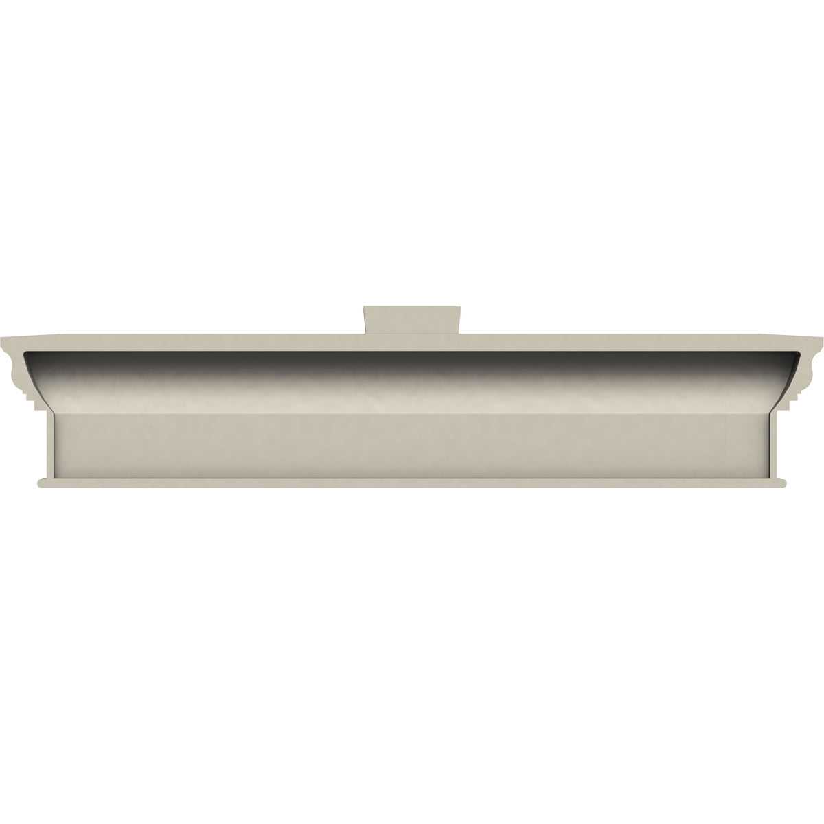 Ekena Millwork 143" Bottom Width x 151 1/2" Top Width x 12"H x 1 1/4"P Craftsman Crosshead w/ Flat Keystone
