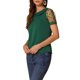 thumbnail image 4 of TOP INSPIRADOR CHIC para Mujeres con Cuello Peter Pan, Manga Puff de Malla, Blusa Vintage de Lunares XS Verde Oscuro, 4 of 6