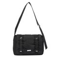 thumbnail image 1 of Bolsos con asa superior a la moda para mujer bandolera acolchada con correa ajustable bolso informal Color sólido suave para vacaciones de fin de semana, 1 of 8