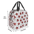 thumbnail image 3 of Disketp Red Ladybugs On Black Dotted Bolsa Térmica para Almuerzo para Hombre y Mujer, Ideal para Trabajo, Senderismo y Picnic, 3 of 8