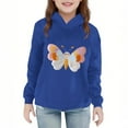 thumbnail image 2 of Toddler Boy Girl Cute Hoodies Solid Color Long Sleeve Hooded Sweatshirt Top Fall Winter Hoodie Clothes Long Sleeve Tunic Tops Blue 5Y, 2 of 5
