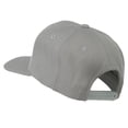 thumbnail image 3 of Large Old English C Embroidered Flat Bill Cap - Silver OSFM, 3 of 5