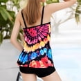thumbnail image 6 of Fewfanhot Women's Two-Piece Print Tankini Top Sleeveless Straps Swimsuit Top and High Waist Boyshorts Bathing Suits Multi Colors, S-5XL, 6 of 6