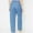 Light Blue pants for women, variant on up to 60% off Gifts Usmixi on Sale Pants for Women Womens Solid Pants Casual Elastic Waist Lightweight Fake Denim Long Pants Loose Straight Leg Ladies Leisure Trousers with Pockets