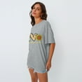 thumbnail image 6 of SUNBS Oversized Graphic Tees for Women - Sunflower Casual T Shirts for Women Round Neck Tops, 6 of 8