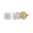 thumbnail image 2 of ADIRFINE 925 Sterling Silver Screwback Round Brilliant Cut CZ Stud Earrings, 2 of 6