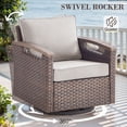 thumbnail image 4 of Opohoro 7-Piece Outdoor Conversation Set with Deep Seet Patio Sofa, Wicker Chairs and Ottomans, Beige, 4 of 12