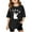 Black, variant on Girls Graphic Print Tee Casual Loose Fit Short Sleeve Comfortable Blend Top For Toddler Youth Everyday Wear Tween Kids Summer Soft Comfy Cute Teen Basic Tees
