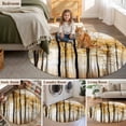 thumbnail image 5 of Round Area Rugs Collection 4 Ft, Yellow Forest Non-Slip Residential Carpet, Mysterious Tree Autumn Botanical Farmhouse Indoor Crawling Mats Runner Rugs for Living Room/Dining Room/Bedroom, 5 of 8