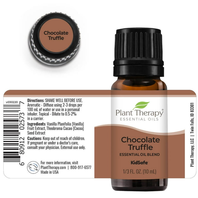 Plant Therapy Chocolate Truffle Essential Oil Blend 10 ml (1/3 oz) 100% Pure, Undiluted, Therapeutic Grade