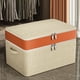 thumbnail image 3 of Bolsa de almacenamiento de ropa con cremallera de doble capa | Organizador de armario portátil | Caja de almacenamiento de tela no tejida de gran capacidad | Almacenamiento de edredones y rop, 3 of 5