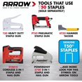 Arrow 504 Heavy Duty T50 1/4Inch Leg Length, 3/8Inch Crown, Staples