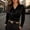 Black, variant on Elegant French Collar Blouse Slim Fit Solid Color Versatile Business Casual Shirt for Women Comfortable Long/Short Sleeve Tee Shirts for Men Beach Tops Casual Shirt