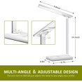 thumbnail image 4 of Lámpara de escritorio LED con cargador inalámbrico y puerto de carga USB, modos de iluminación, luz de escritorio, control táctil, lámpara de escritorio para el cuidado de los ojos con adaptador para Namotu YXX066, 4 of 7