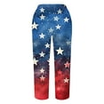 thumbnail image 4 of Tnhcen Women's Summer Loose Fit Wide Leg Pants with Patriotic Print – Casual Basic Style for 4th of July Festive & Comfy S-5XL, 4 of 5
