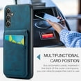 thumbnail image 6 of Dteck Shockproof Case for Samsung Galaxy S23 FE 2023, Magnetic Wallet Card Holder Flip Stand Wallet Case Compatible with Women Men with RFID Blocking Slim Durable Leather Flip Wallet Phone Case,Blue, 6 of 9