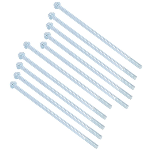 Half Thread 10 Pcs Half Thread Fine Thread Carbon Steel Sturdy Lengthened Hex Half Tooth