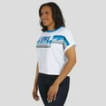 thumbnail image 5 of Women's WEAR by Erin Andrews White Detroit Lions Cropped Center Stripe Dolman T-Shirt, 5 of 6