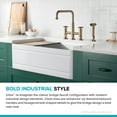 thumbnail image 5 of Kraus Urbix™ Industrial Bridge Kitchen Faucet with Side Sprayer in Brushed Gold, 5 of 13