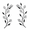 Black, variant on 2 Set Metal Tree Leaf Wall Art For Home Decor Living Room Bedroom Dining Bling Rhinestone 3d Iron Branch Hanging Sculpture Pieces
