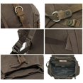 thumbnail image 4 of Mochila HuaChen M32 Vintage de Lona y Cuero 29L Verde Ejército, 4 of 7