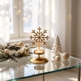 thumbnail image 4 of Qholemyo Gold Iron Snowflake Star Candleholder Tabletop Ornament Home Decor For Christmas Holiday, 4 of 6
