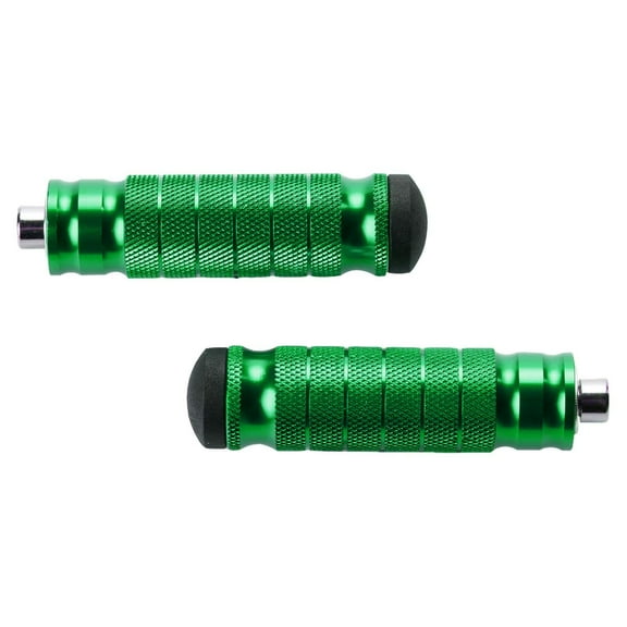 2 Pieces Motorcycle Rear Footrests Passenger Foot Rest M8 CNC Aluminum Anti Skid Replace Rearset Footpeg Rear Seat Foot Pedal Green