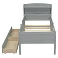 thumbnail image 5 of Euroco Twin Size Wooden Platform bed with Drawers and LED Light, Gray, 5 of 12