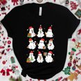thumbnail image 2 of Camisetas de libro de fantasma de Navidad para mujer, ropa de libro de lectura de fantasma, camisetas de Navidad de manga corta, camisetas casuales de moda, Tops, 2 of 5
