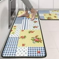 thumbnail image 2 of Kitchen Rugs Sets Of 2,Pioneer Flower Floral Print Pattern Anti Fatigue Kitchen Mat Rugs Non Slip Washable,Decorative Kitchen Floor Mats for Kitchen,Sink,Laundry,17"x47"+17"x47", 2 of 5