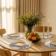 thumbnail image 3 of Round Placemats White Flowers 15 inch Set of 4 Table Mats for Dining Table Ombre Yellow Painting Heat Resistant Non-Slip Kitchen & Home Decorative Place Mat Set, 3 of 8